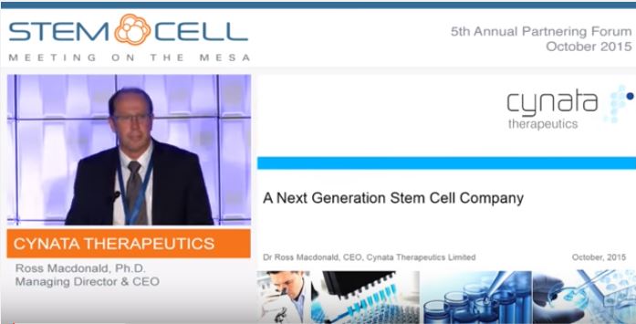 Cynata, Dr. Macdonald Speaks at Stem Cell Meeting on the Mesa