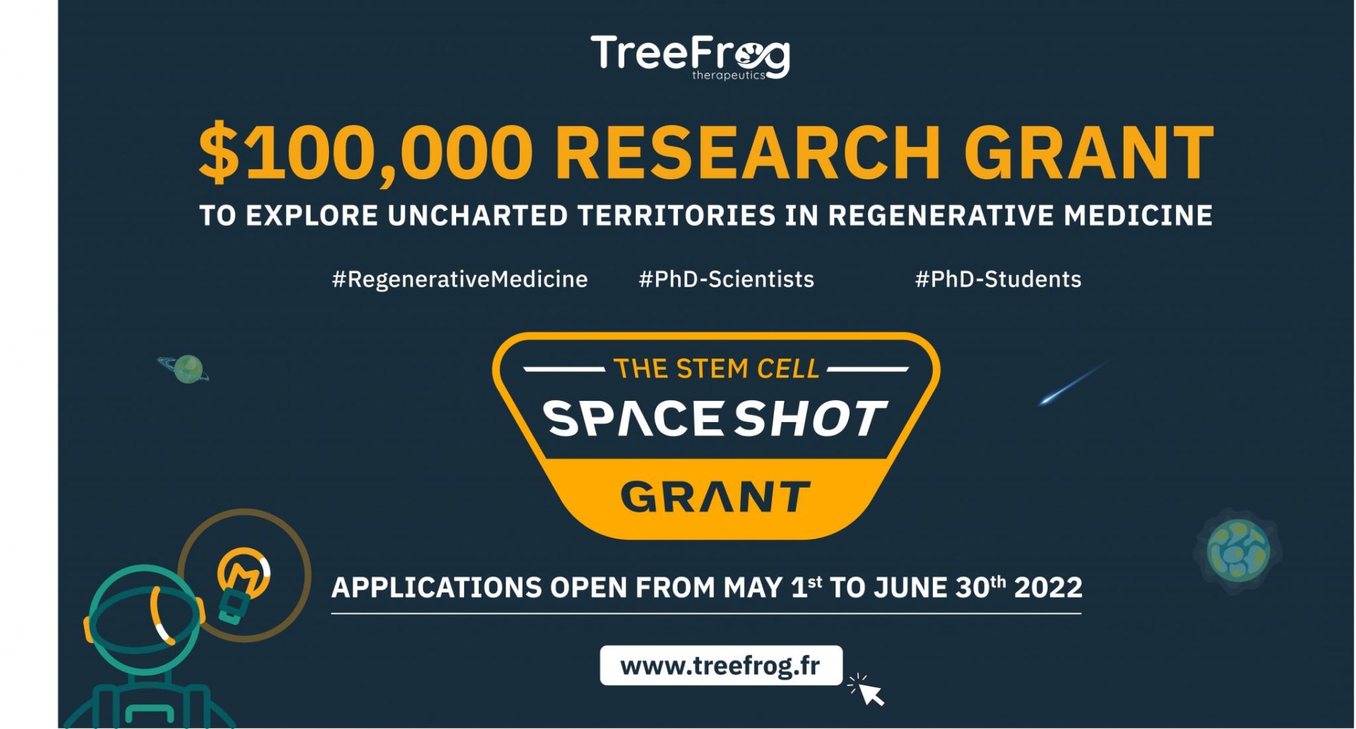 TreeFrog Therapeutics Spaceshot Grant