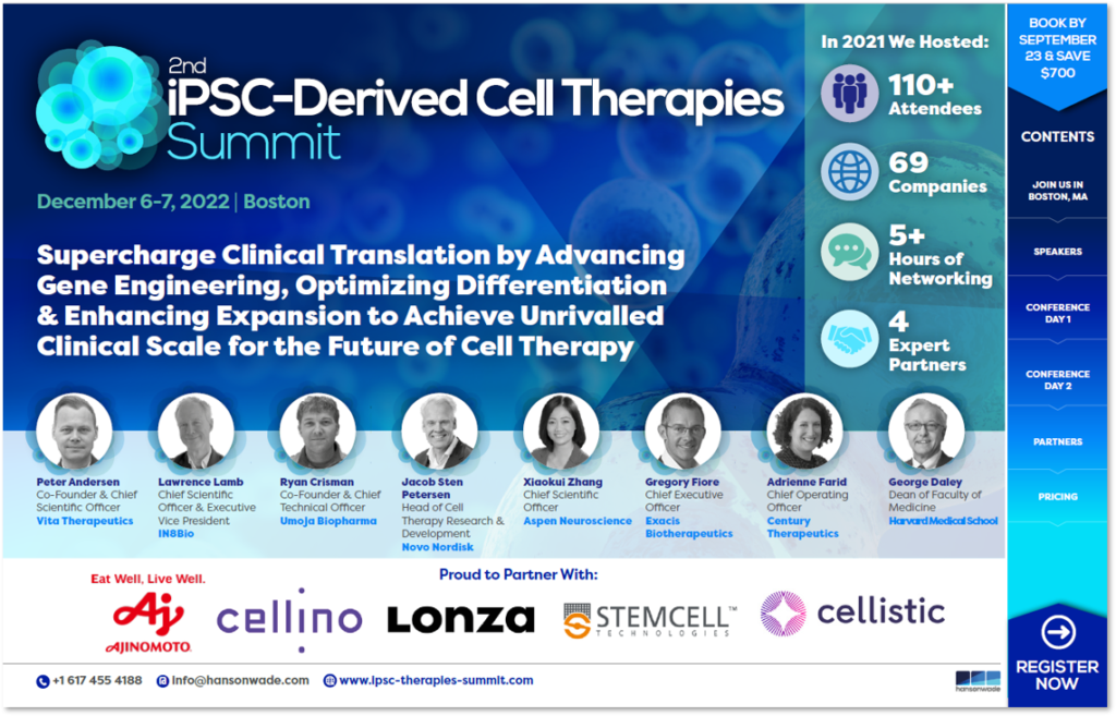 iPSC-Derived Cell Therapy Summit