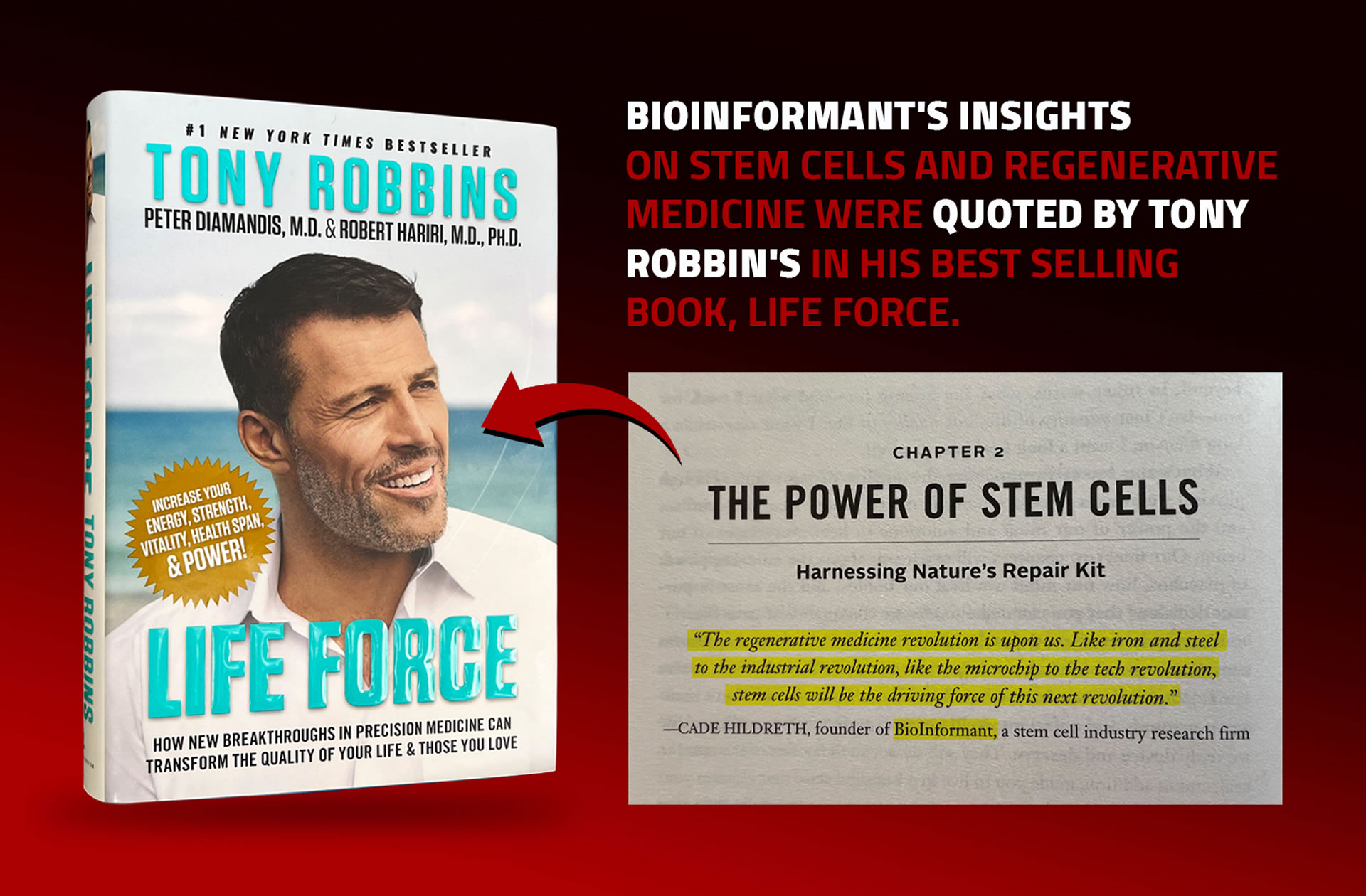 BioInformant quote in LifeForce book by Tony Robbins